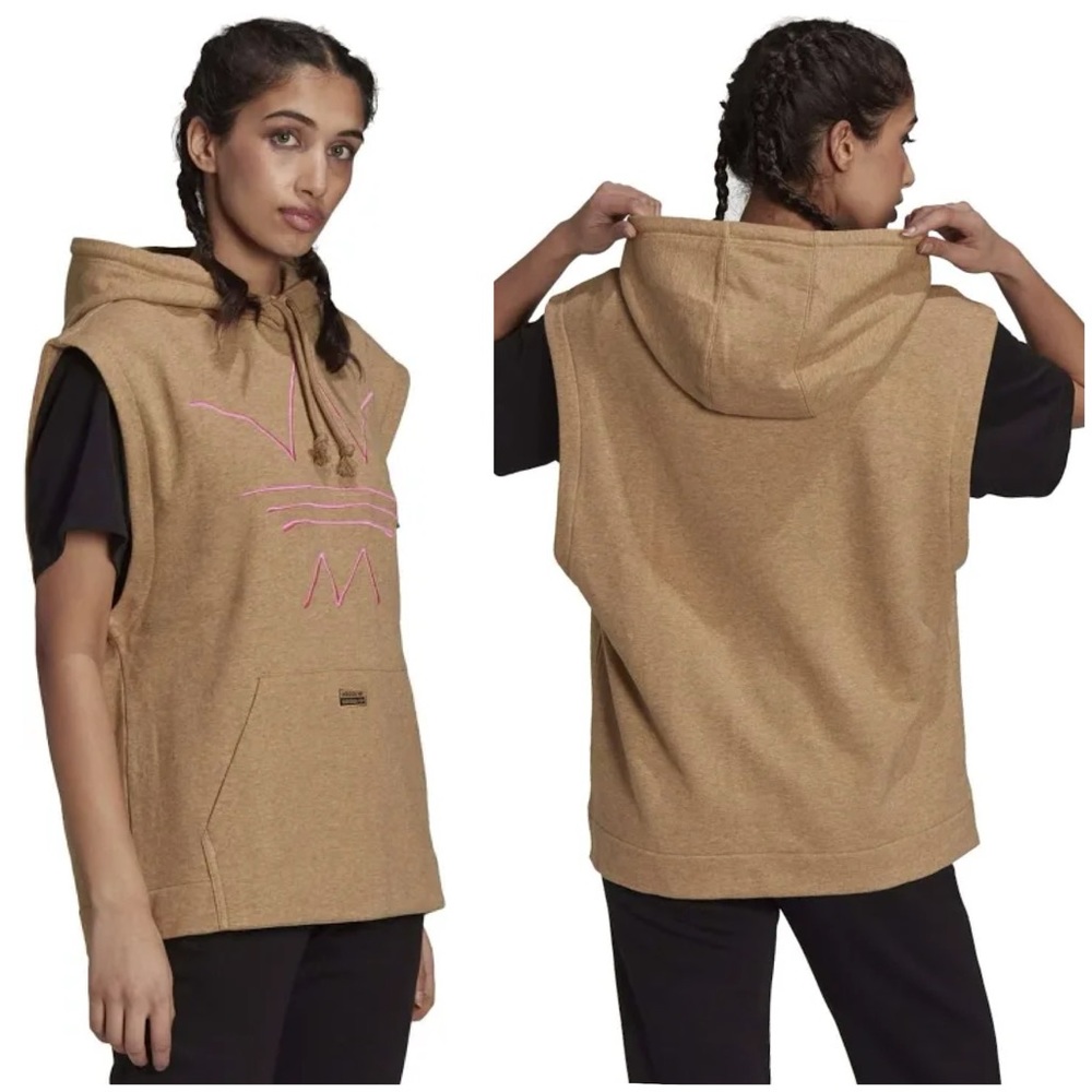 NEW! Adidas Cardboard French Terry R.Y.V. Sleeveless Hoodie Pullover Sweater
